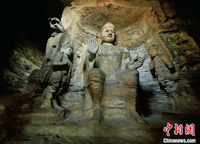 云岡石窟規(guī)模最大的洞窟第3窟。