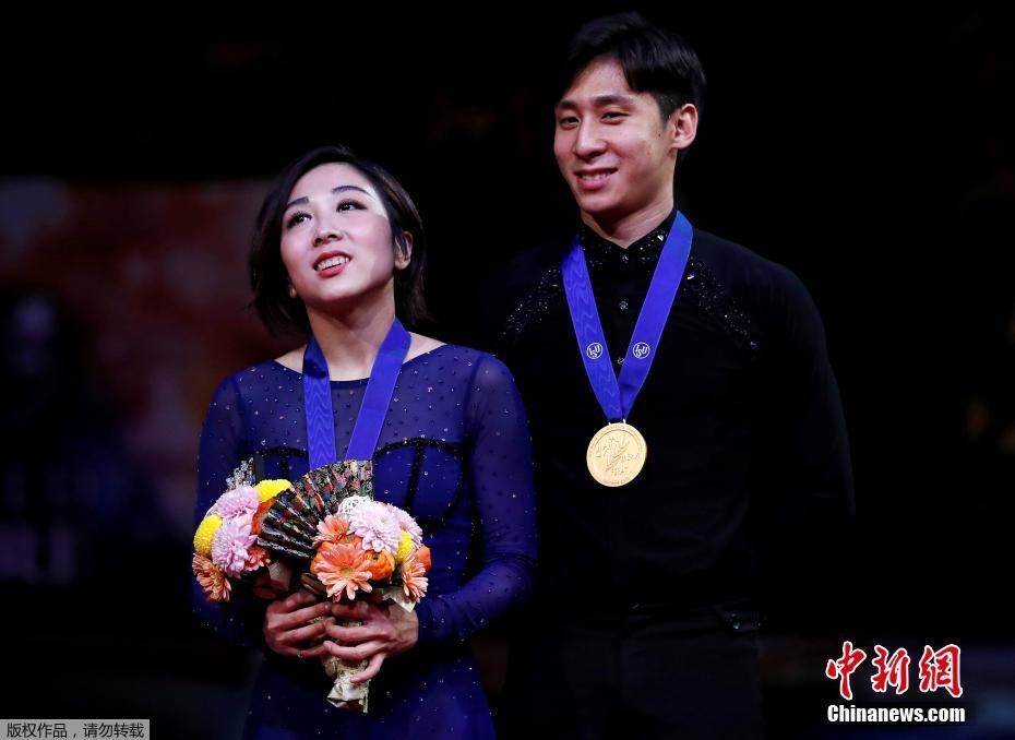 資料圖：隋文靜/韓聰奪冠。