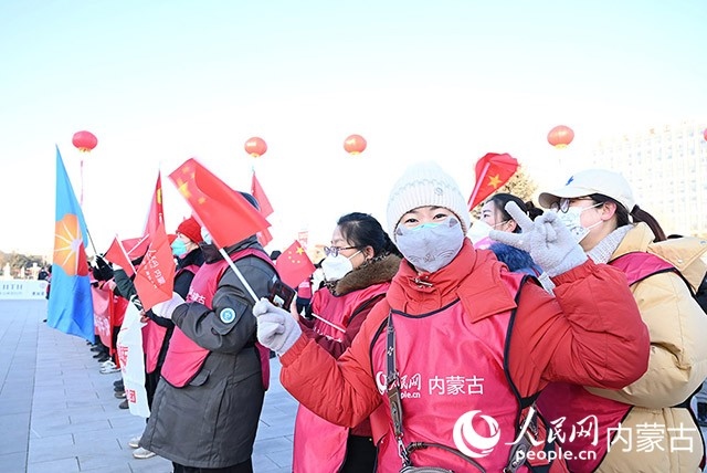 2022年呼和浩特市第七屆徒步迎新活動現(xiàn)場。人民網(wǎng) 劉藝琳攝