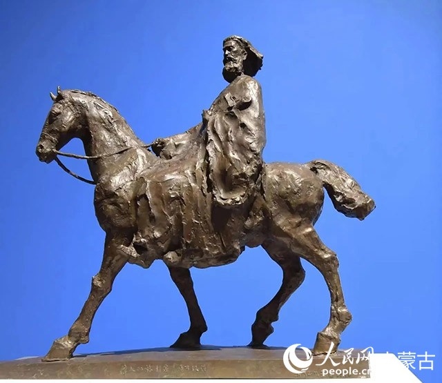 吳為山作品《馬可波羅》。人民網(wǎng)記者 富麗娟攝