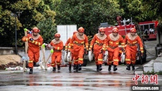 演練現(xiàn)場。瀘州消防供圖