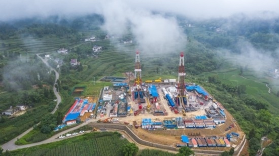 江漢油田涪陵頁巖氣田。涪陵頁巖氣公司供圖