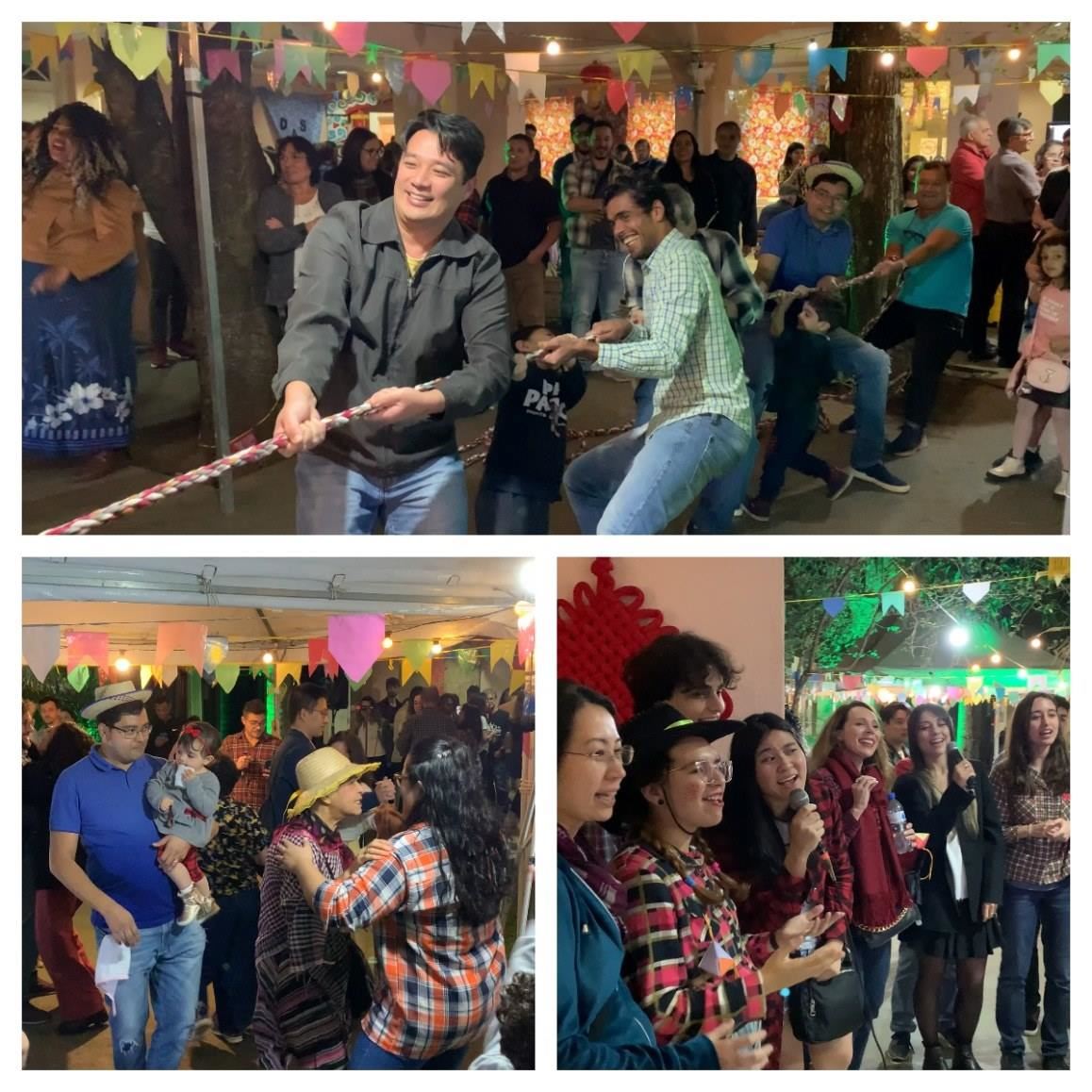 參與者在活動中體驗巴西豐收節(jié)文化元素。（圣保羅州立大學(xué)孔子學(xué)院供圖）