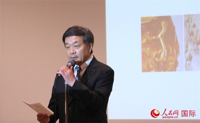 主辦方代表、富士美術(shù)館館長五木田聰致辭。（人民網(wǎng) 許可攝）