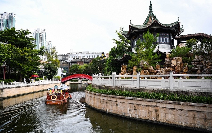 2022年7月19日拍攝的廣州永慶坊一角。新華社記者 鄧華 攝