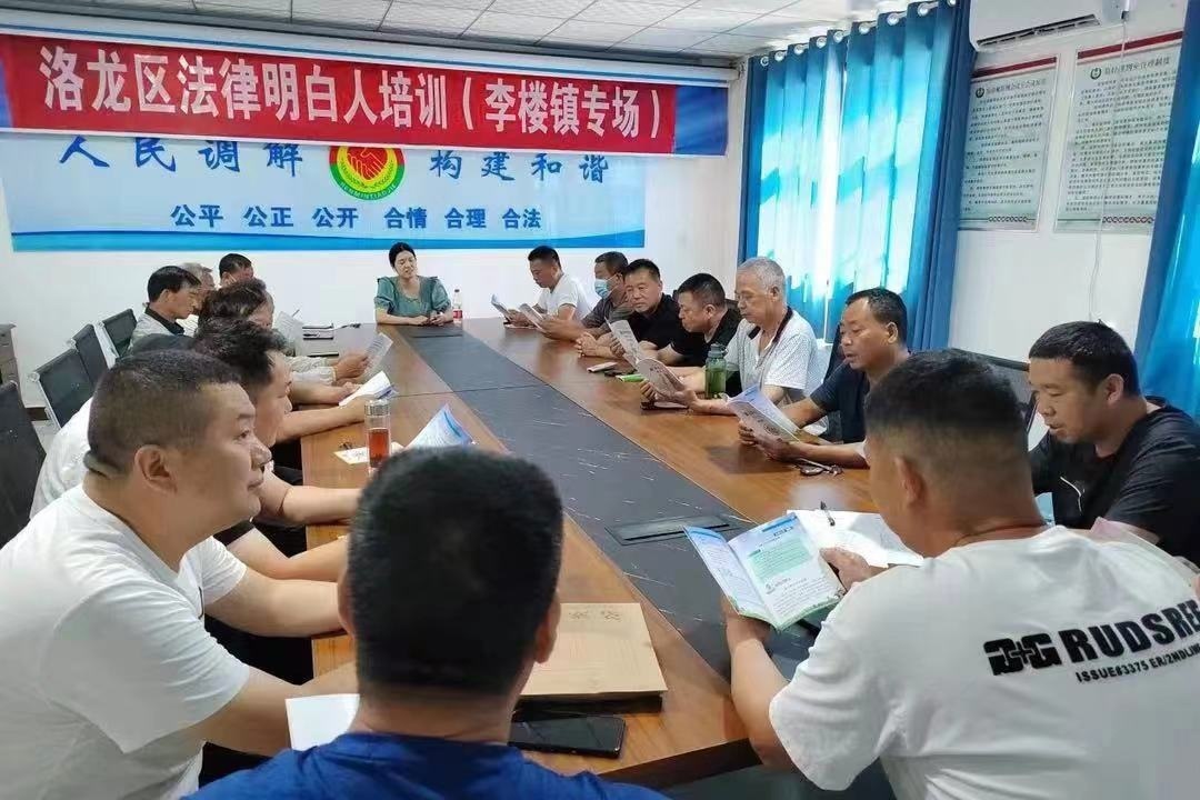 河南省洛陽市洛龍區(qū)李樓司法所開展《民法典》專題普法講座暨“法律明白人”培訓(xùn)。河南省司法廳供圖
