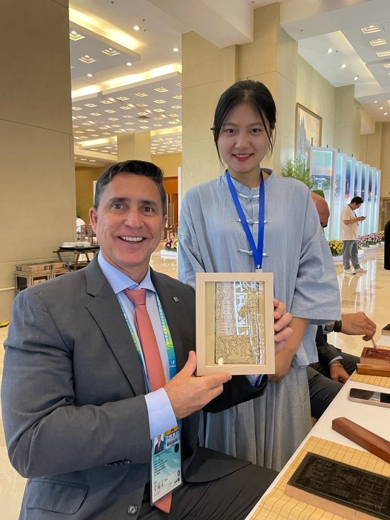 巴西大學(xué)生體育聯(lián)合會主席盧西亞諾·卡布拉爾。受訪者供圖