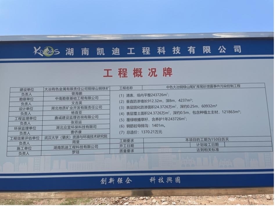 工程概況牌。 人民網(wǎng)記者 楊喬攝