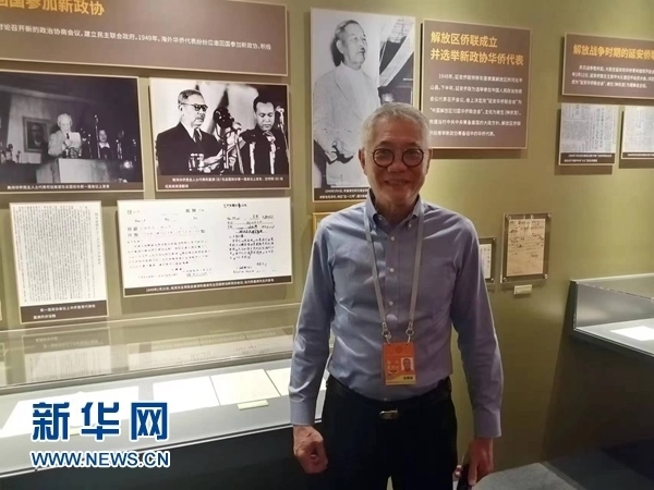 印尼廣東社團(tuán)聯(lián)合總會總主席張錦泉。新華網(wǎng)記者 侯強(qiáng) 攝