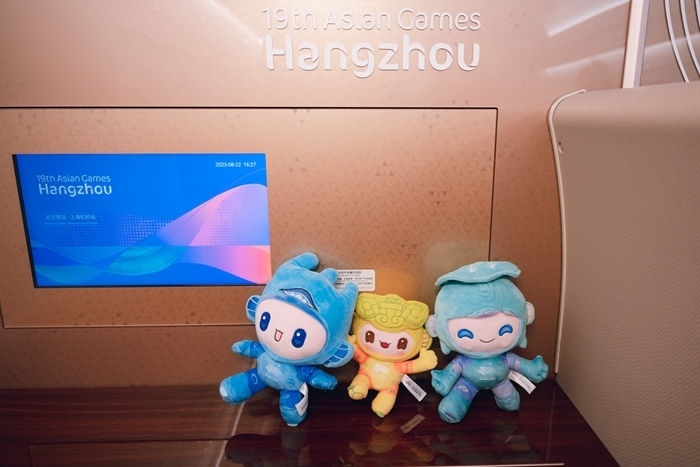 亞運(yùn)會(huì)吉祥物。上海鐵路局融媒體中心供圖