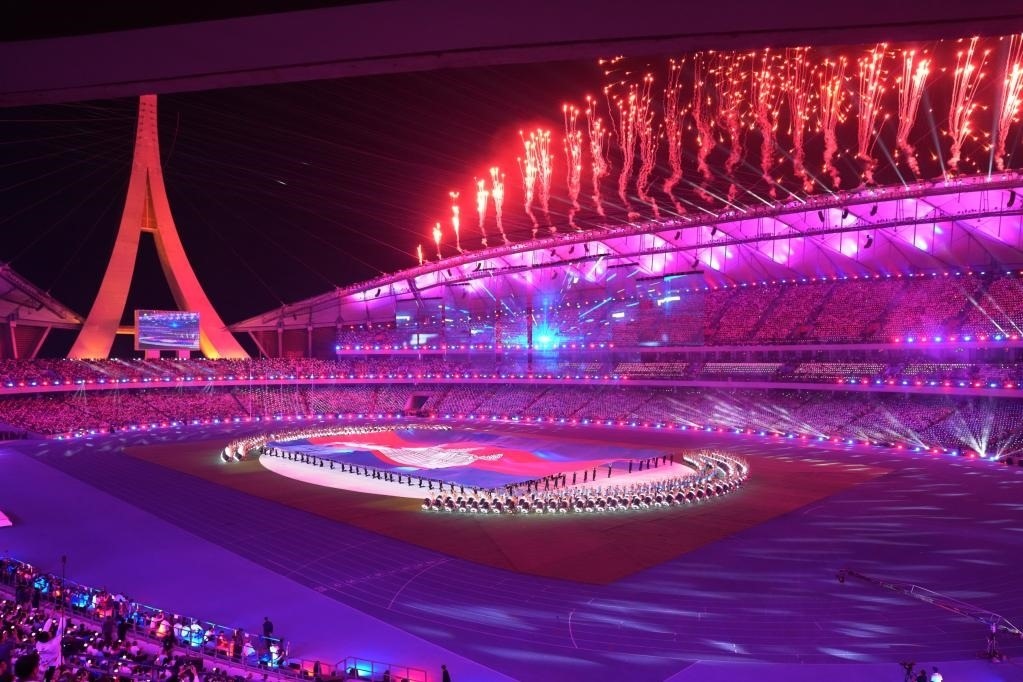 5月5日，第32屆東南亞運動會在柬埔寨首都金邊的國家體育場開幕。