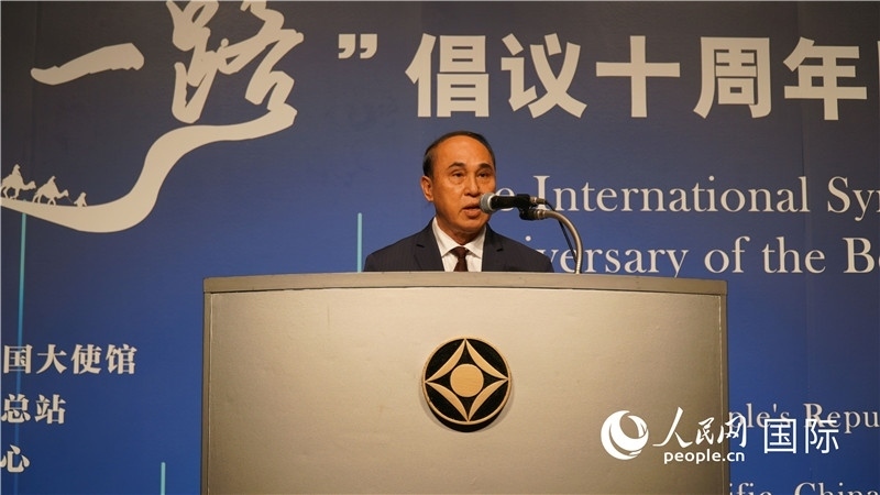 柬埔寨駐日大使圖伊瑞發(fā)言。人民網 蔣曉辰攝