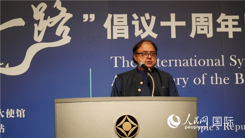 巴基斯坦駐日大使塔拉爾發(fā)言。人民網 蔣曉辰攝