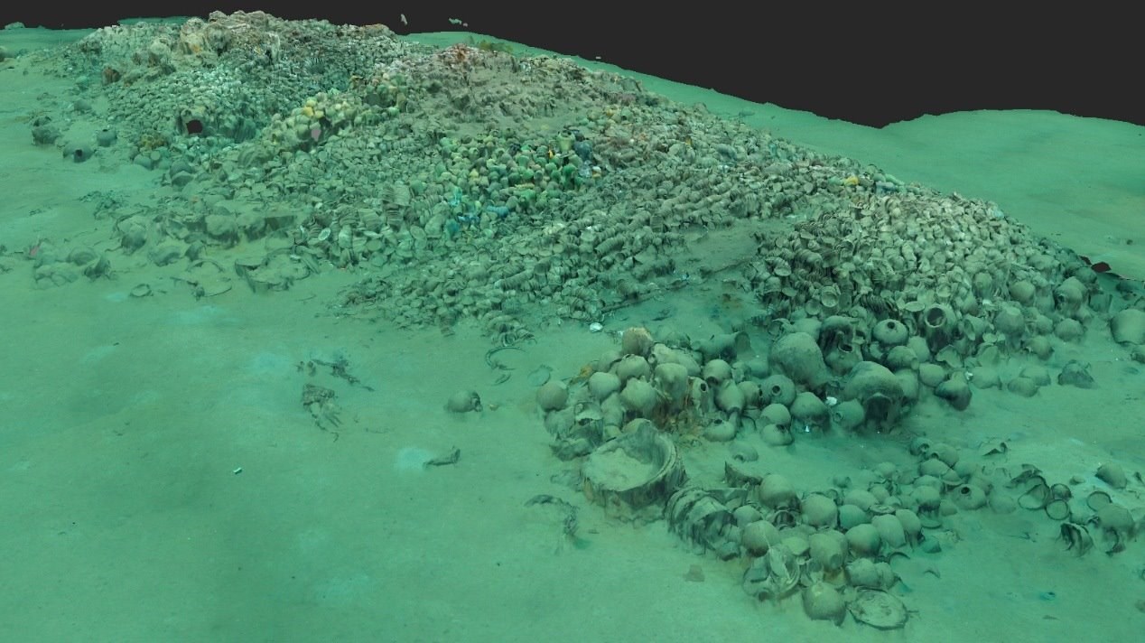 一號沉船遺址核心區(qū)三維圖。國家文物局供圖