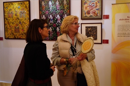 游客觀賞。布達(dá)佩斯中國(guó)文化中心供圖