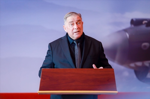 2023年10月30日，美中航空遺產(chǎn)基金會主席杰弗里·格林在中國人民抗日戰(zhàn)爭紀念館的活動中發(fā)表講話。中國人民對外友好協(xié)會供圖