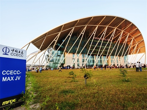 孟加拉國建筑面積最大鐵路車站——科考斯巴扎車站。中國土木工程集團(tuán)有限公司供圖