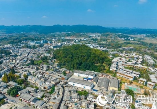 航拍舊州古鎮(zhèn)。人民網(wǎng) 陽(yáng)茜攝