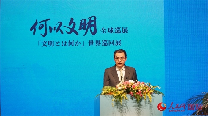 中國(guó)駐日本大使吳江浩致辭。人民網(wǎng) 蔣曉辰攝