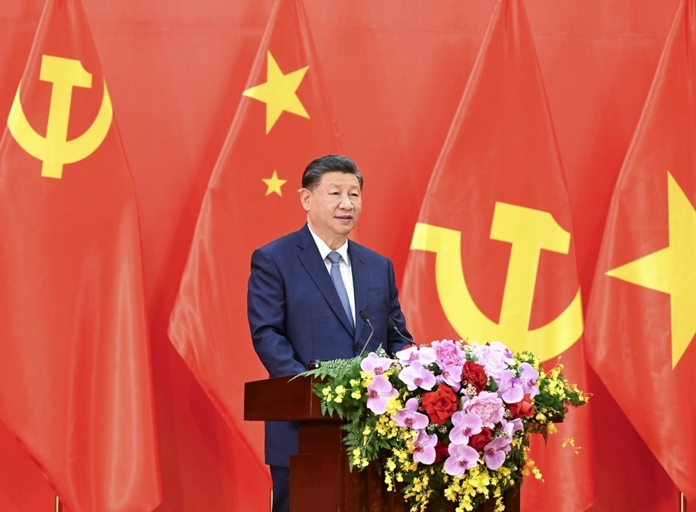 習(xí)近平總書(shū)記發(fā)表題為《賡續(xù)傳統(tǒng)友誼，開(kāi)創(chuàng)中越命運(yùn)共同體建設(shè)新征程》的重要講話。