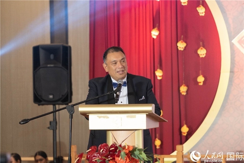 菲外交部副部長(zhǎng)多明戈出席年會(huì)并致辭。人民網(wǎng)記者樊帆 攝