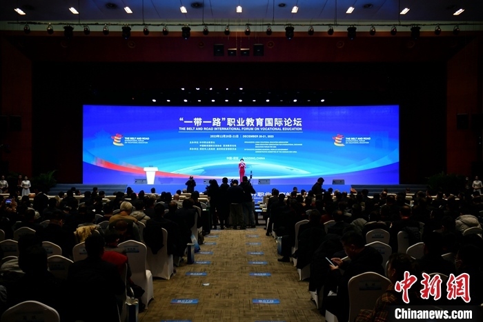圖為 “一帶一路”職業(yè)教育國際論壇現(xiàn)場。 中新社記者 韓冰 攝
