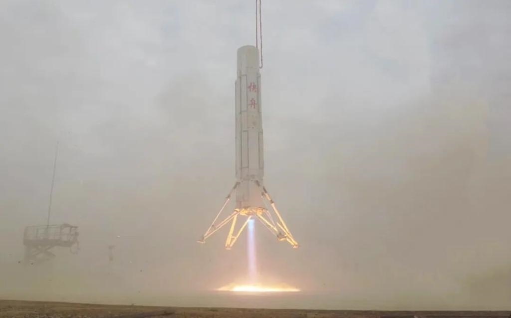 圖為垂直起降試驗(yàn)。（中國(guó)航天科工集團(tuán)供圖）