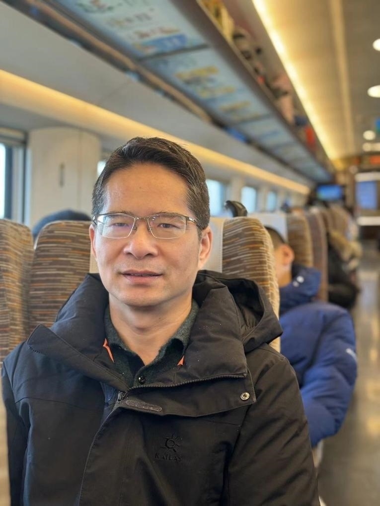 楊萬坤乘坐高鐵往返京津。（采訪對(duì)象供圖）