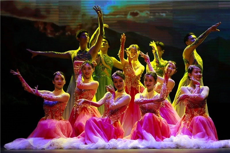 2024年“四海同春”慰?jī)S訪演團(tuán)亞太團(tuán)新西蘭惠靈頓演出現(xiàn)場(chǎng)。圖片由陸欣讌、孟韜、葉勇提供