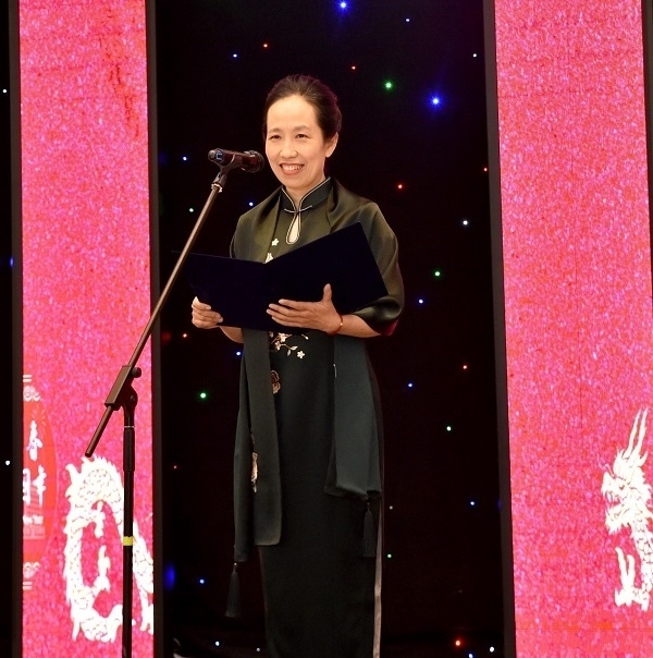 中國駐阿拉木圖總領事蔣薇致辭。中國駐阿拉木圖總領館供圖