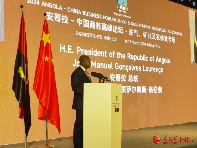安哥拉總統(tǒng)若昂·曼努埃爾·貢薩爾維斯·洛倫索。人民網(wǎng)記者 張榮攝