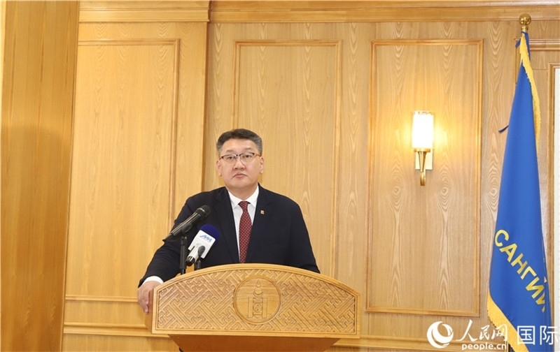 扎布赫楞部長致辭。人民網(wǎng)記者 霍文攝