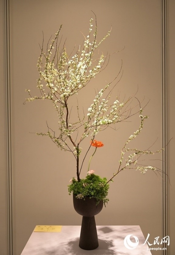 插花作品。人民網(wǎng) 玄番登史江攝