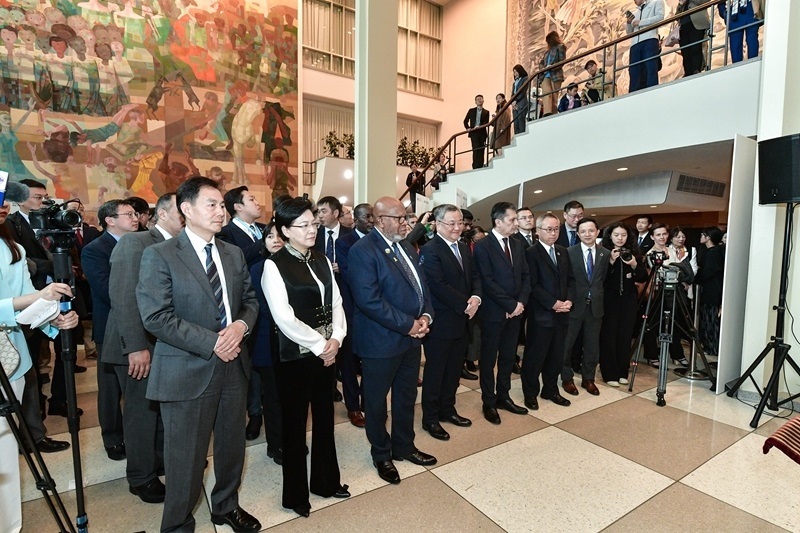 圖為“遇鑒漢字，和合共生”漢字展活動現(xiàn)場。（主辦方供圖）