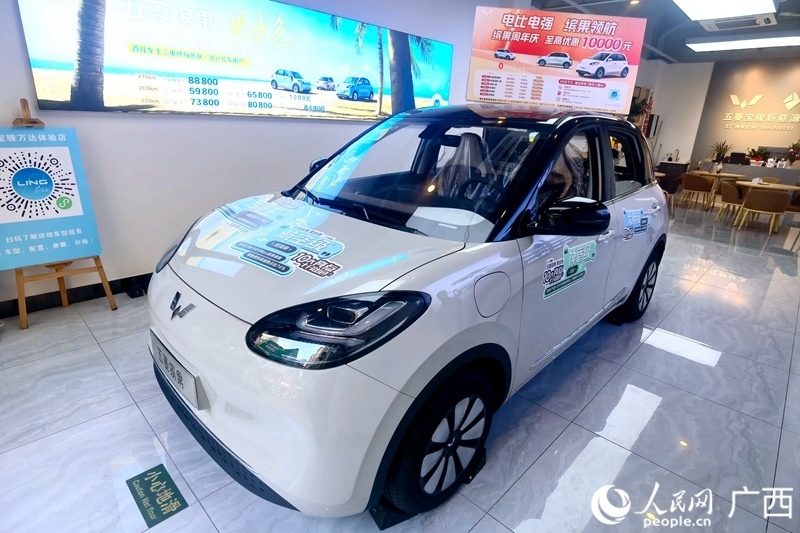 五菱汽車推出置換補貼。人民網(wǎng)記者 陳燕攝