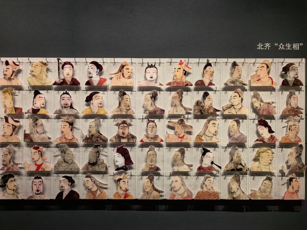 太原北齊壁畫博物館從山西北朝壁畫中提取人物元素展現(xiàn)當(dāng)時民族融合、文化交流。太原北齊壁畫博物館供圖