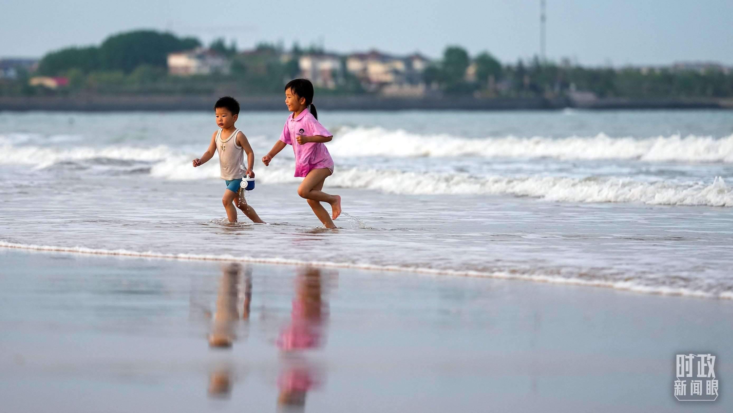 山東日照陽光海岸。（總臺國廣記者李晉拍攝）