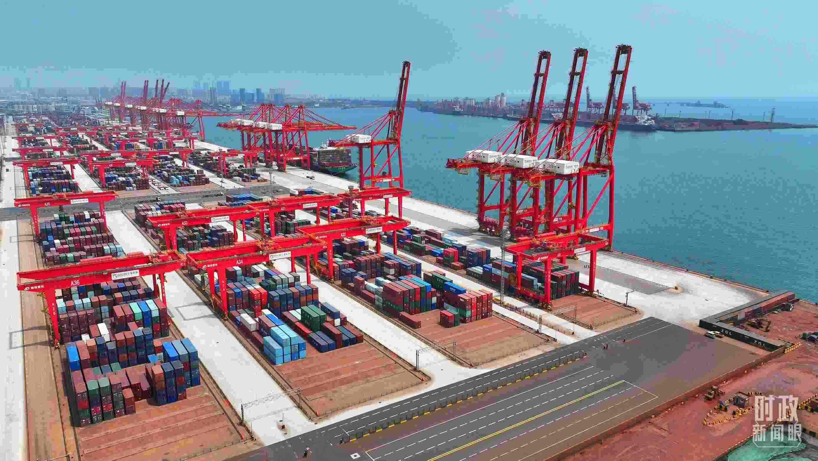 山東日照港。（總臺央視記者范凱拍攝）