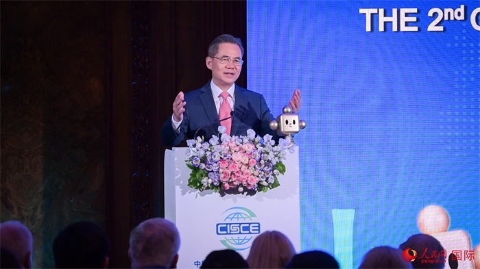 中國駐英國大使鄭澤光致辭。人民網(wǎng) 郭錦標(biāo)攝