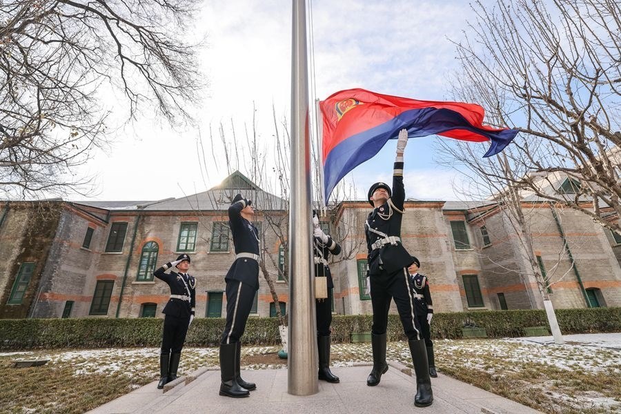2024年1月10日，公安部舉行升警旗儀式，慶祝第四個(gè)中國人民警察節(jié)。新華社記者 殷剛 攝