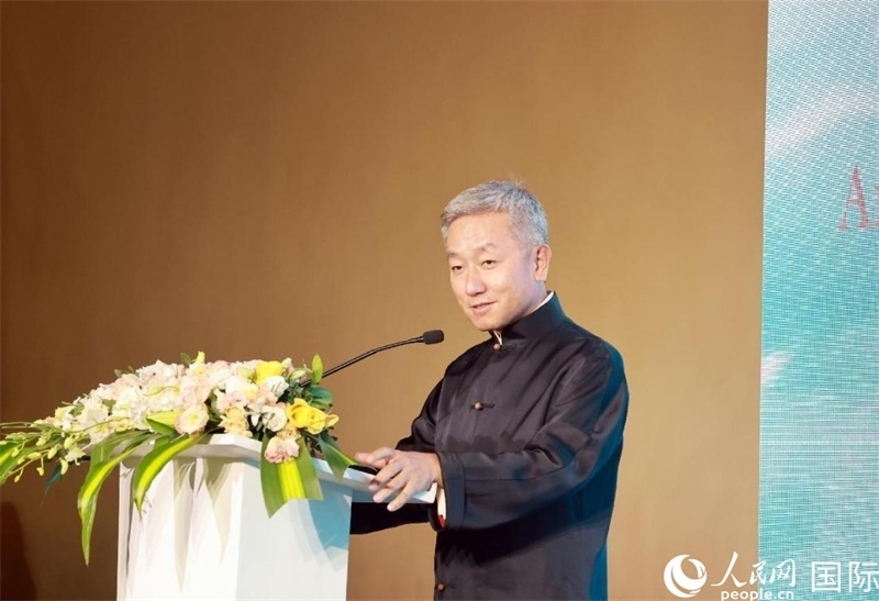 張益明大使致辭。人民網(wǎng)記者 管克江攝