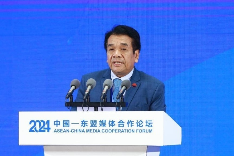 韓桑阿致辭。中國外文局供圖