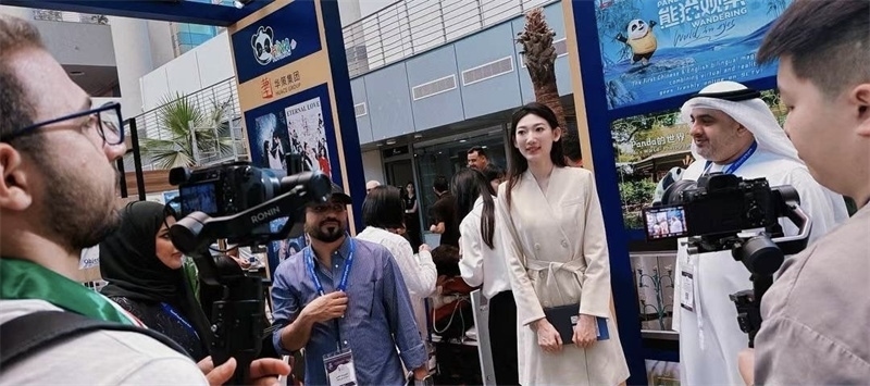 中國(guó)聯(lián)合展臺(tái)引發(fā)阿拉伯媒體關(guān)注。主辦方供圖