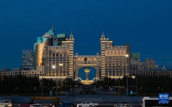 這是7月1日拍攝的哈薩克斯坦首都阿斯塔納街景。新華社記者 白雪騏 攝