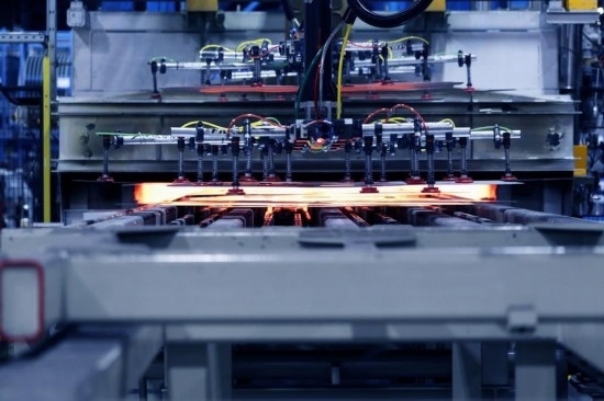 這是海斯坦普零件生產線（資料照片）。新華社發(fā)