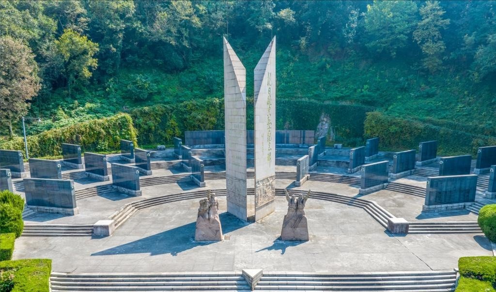 抗日航空英烈紀(jì)念碑廣場。（受訪單位供圖）