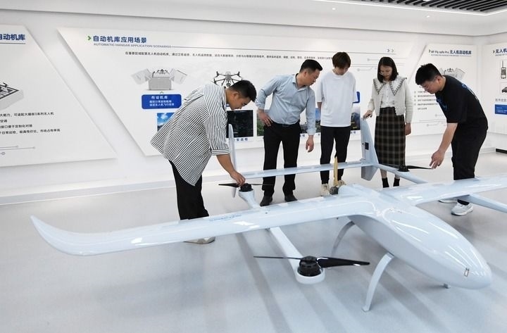 這是中科安飛（合肥）科技有限公司生產(chǎn)的無人機產(chǎn)品。（2024年5月16日攝）新華社發(fā)（郭如琦 攝）