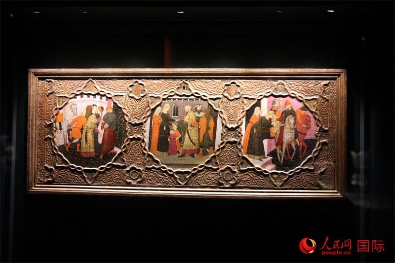 展覽“傳奇之旅：馬可·波羅與絲綢之路上的世界”展品。人民網(wǎng) 殷韜攝