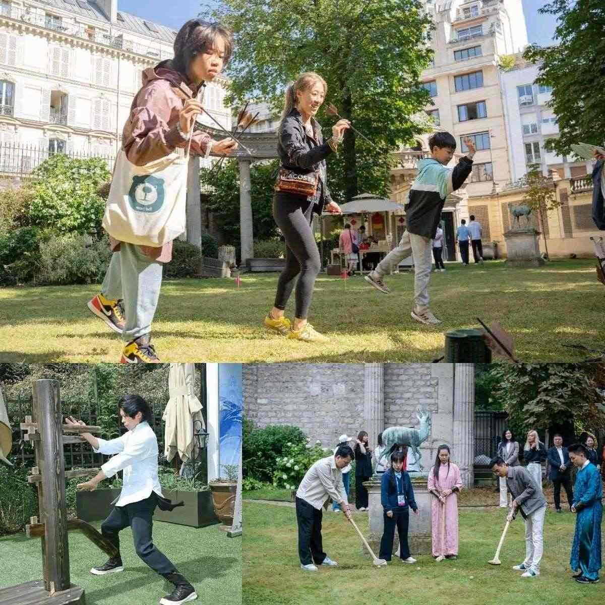 中國傳統(tǒng)體育項目互動體驗區(qū)樂趣橫生?！爸袊摇惫﹫D