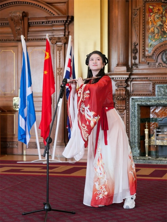 《長(zhǎng)城魂》在愛(ài)丁堡市政廳演出。主辦方供圖